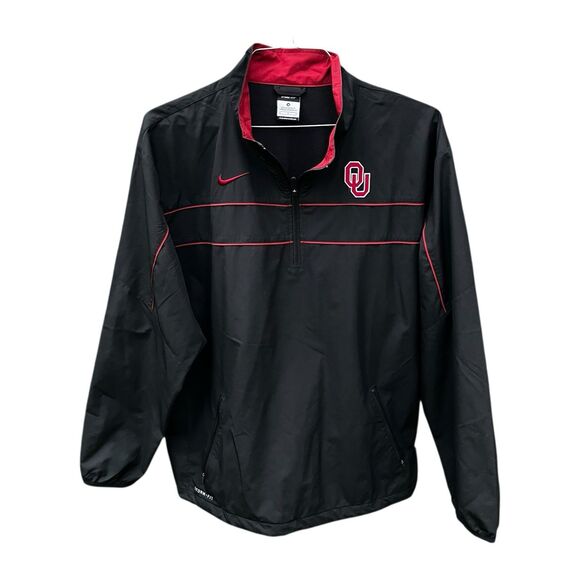Nike OU Oklahoma Sooners Storm-Fit Windbreaker Full Zip Jacket Official Medium - Picture 1 of 16